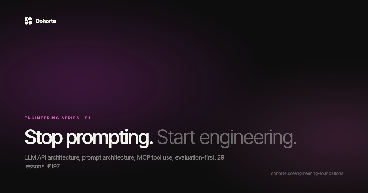 AI Engineering Foundations, course E1 of the Engineering Series