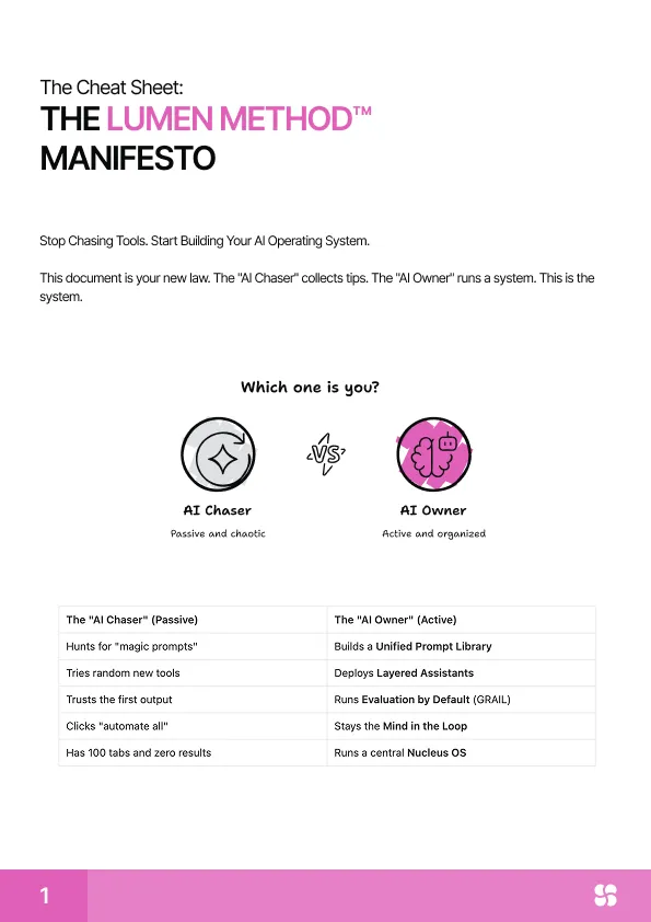 LUMEN Manifesto Cheat Sheet